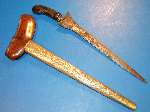 Antique  Javanese with very nice meteoroid/ watered steel blade , “Pamor Santa”.? - 3