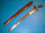 Antique Moro Sundang Kris Sword c1900. "Naga”Dragon engraved Blade - 1
