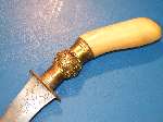 Moro “Punal” type Kris small Sword,Bone Handle /Scabbard -southern Philippines. - 1