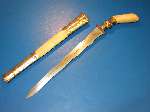 Moro “Punal” type Kris small Sword,Bone Handle /Scabbard -southern Philippines. - 8