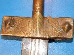 Very large antique Sudanese Tureg Kaskara sword ,cruciform style brass covered handle