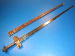 Very large antique Sudanese Tureg Kaskara sword ,cruciform style brass covered handle