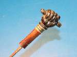 Very good Antique Swordstick carved Buffalo horn Fist 