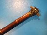 Very good Antique Swordstick carved Buffalo horn Fist 