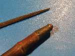 Very good Antique Swordstick carved Buffalo horn Fist 