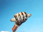 Very good Antique Swordstick carved Buffalo horn Fist 