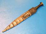 Large Sudanese Dagger with very nice handle carved from lovely two tone ebony 