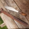 Ww2. World War 2 Era Moro Philippine Sundang kris sword.  Mother of pearl inlay decoration. - Image 11