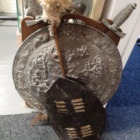 Black Zulu dance shield   Free UK postage