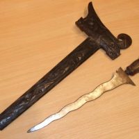 Vintage Indonesian Balinese Keris/ kris .nice carved scabbard.