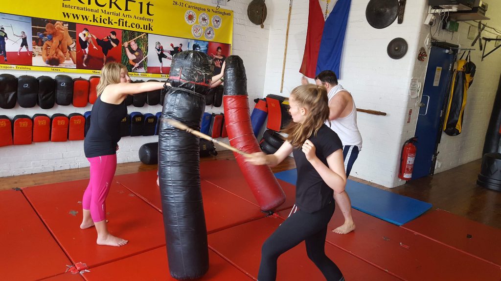 eskrima women martial arts nottingham fma mma ufc training kick bag