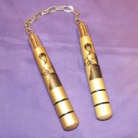 Bruce Lee Nunchuck  8" shafts.  One pair only