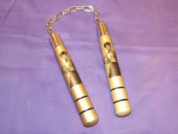 Bruce Lee Nunchuck  8" shafts.  One pair only