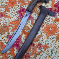 Vintage Javanese golok/ parang/ pedang knife or short sword.  (jgp0001)