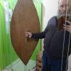 Massive Vintage African Wooden Carved Shield - Image 5