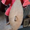 Massive Vintage African Wooden Carved Shield - Image 2