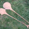 Pair of antique vintage wooden ethnic paddles. - Image 36