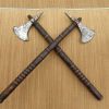 Pair of Vintage Indian War Axes. ideal for Martial Arts or Collecting, Seikh Martial Arts PLUS POSTAGE - Image 2