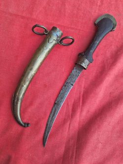 antique north african moroccan koummya jambyia fighting knife