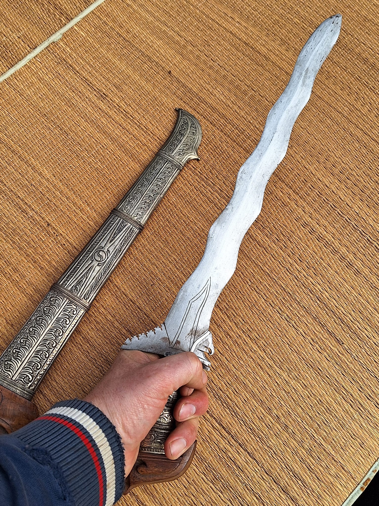 vintage moro philippine kris smaller sized sword