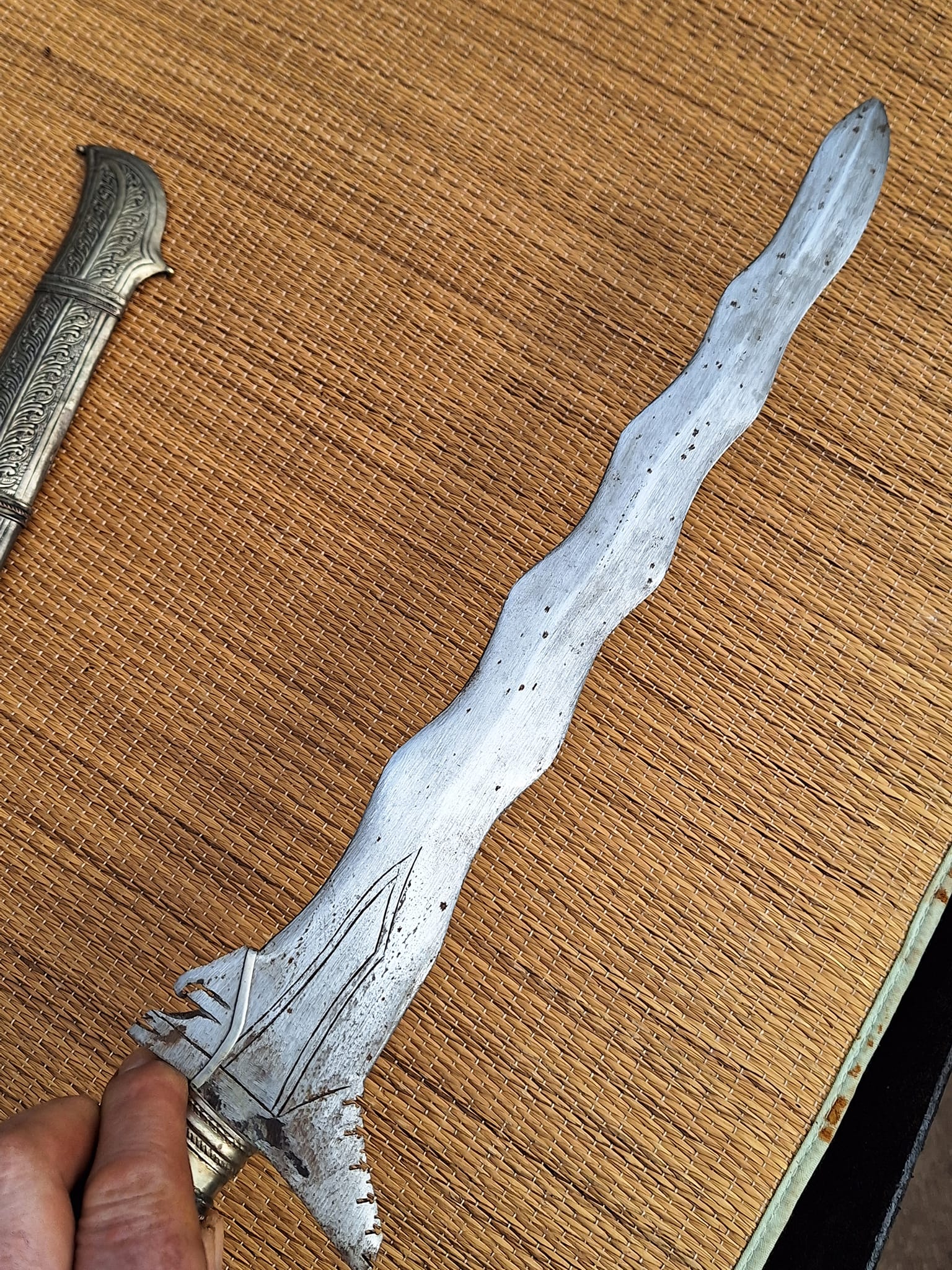 vintage moro philippine kris smaller sized sword