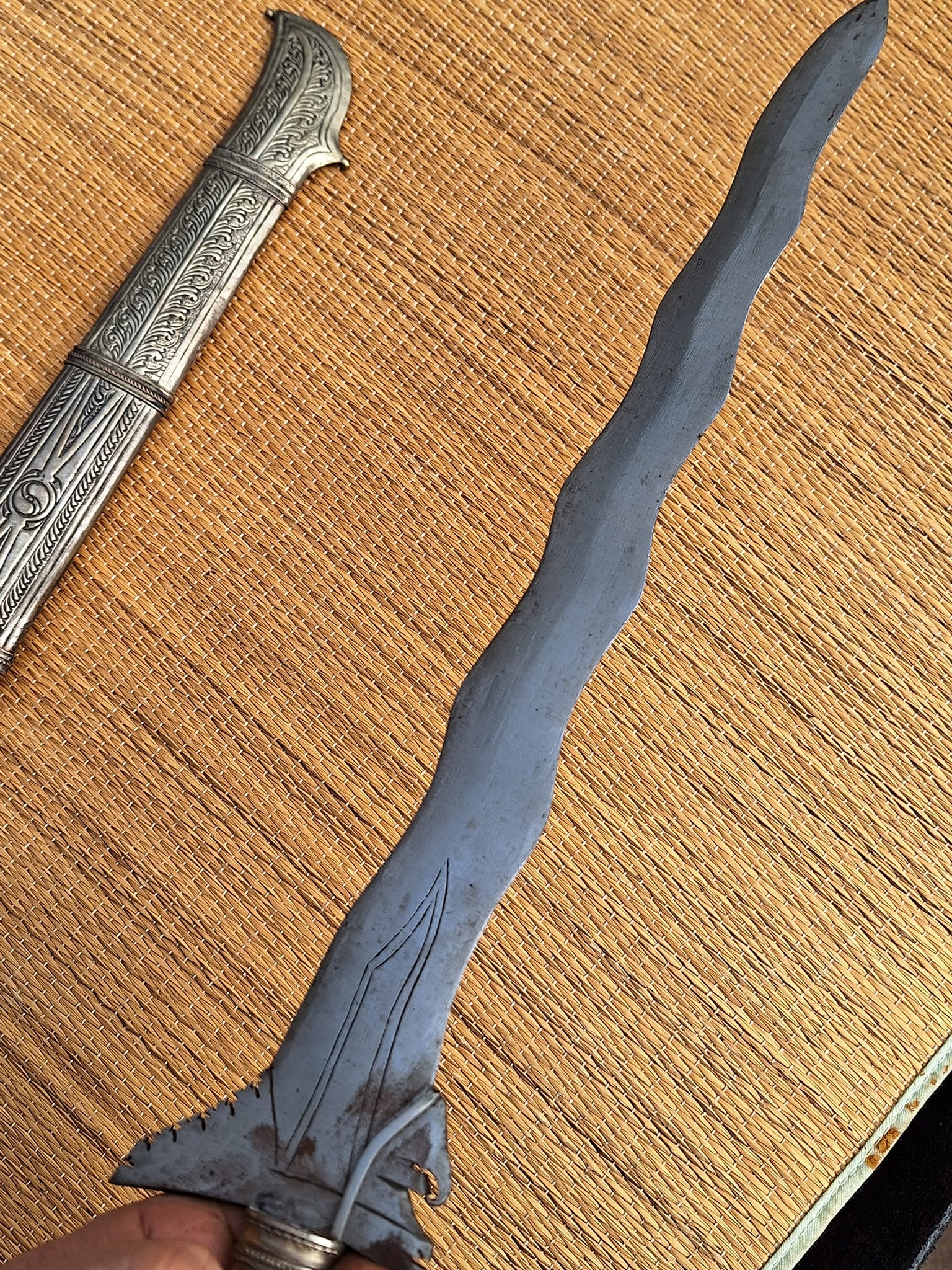 vintage moro philippine kris smaller sized sword