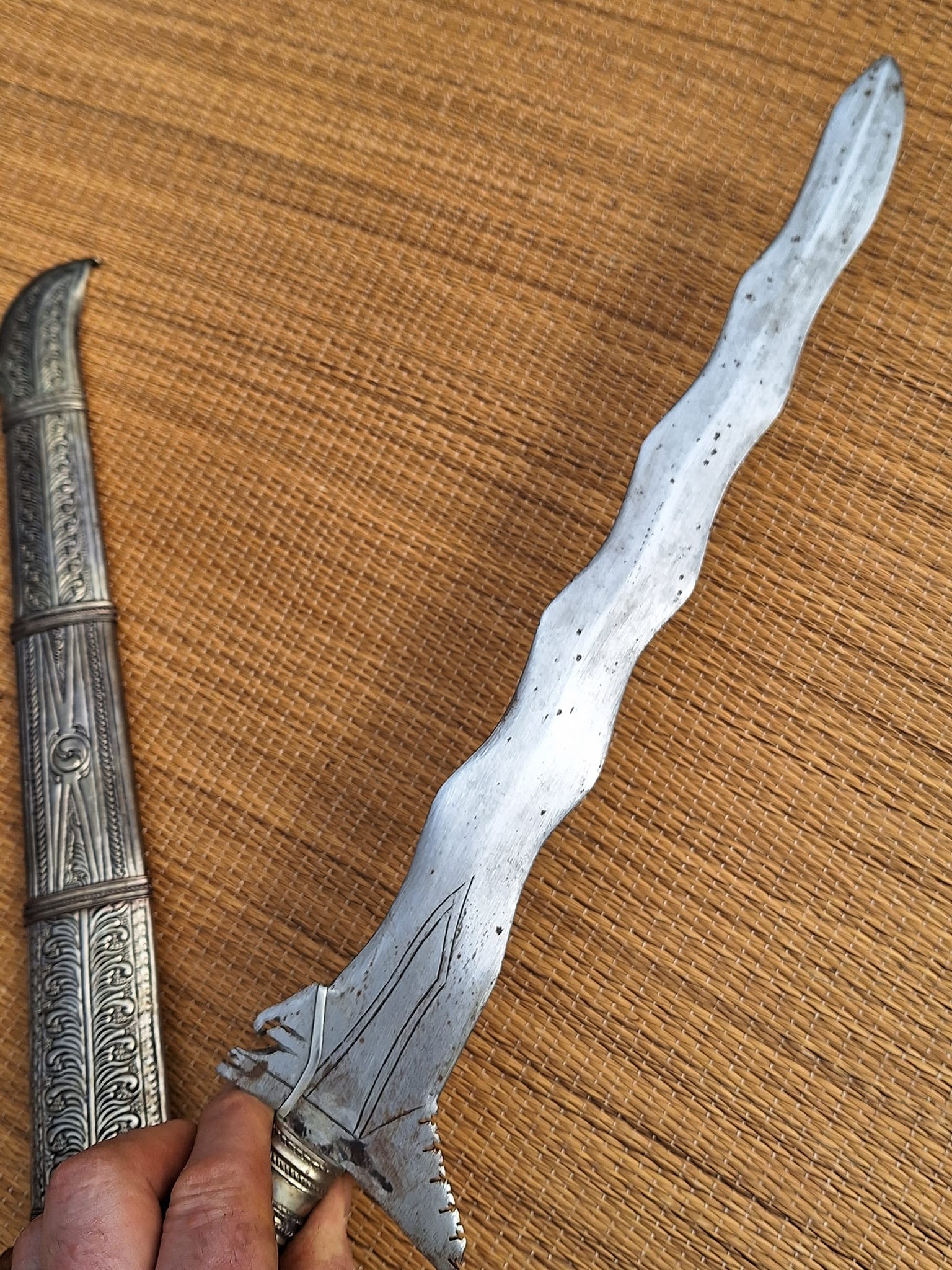 vintage moro philippine kris smaller sized sword