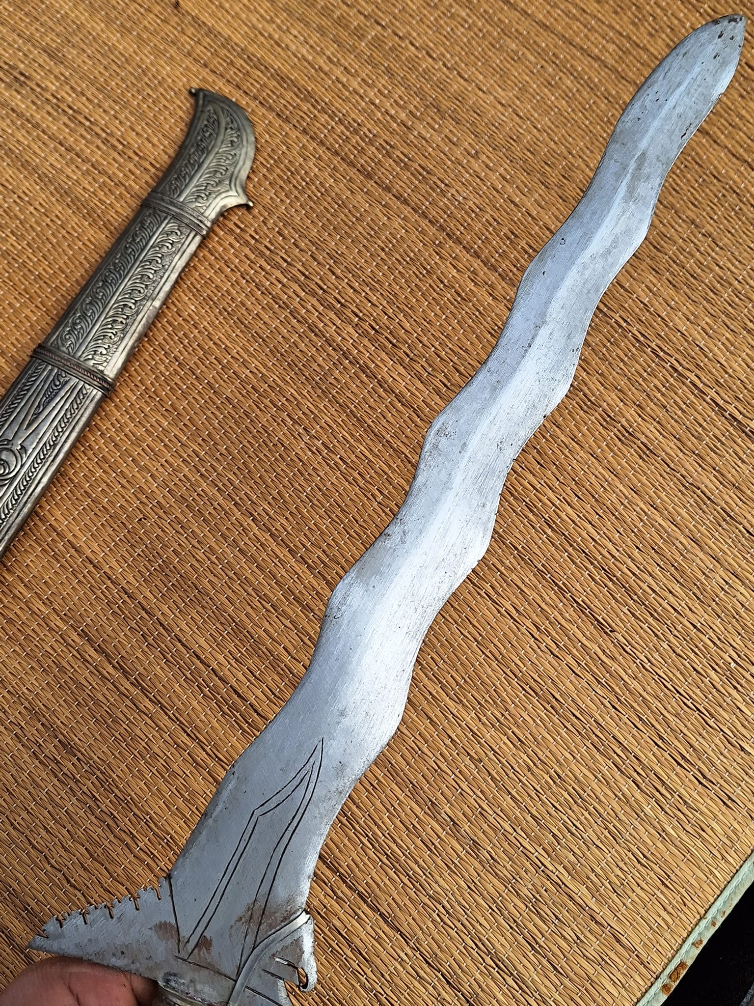 vintage moro philippine kris smaller sized sword