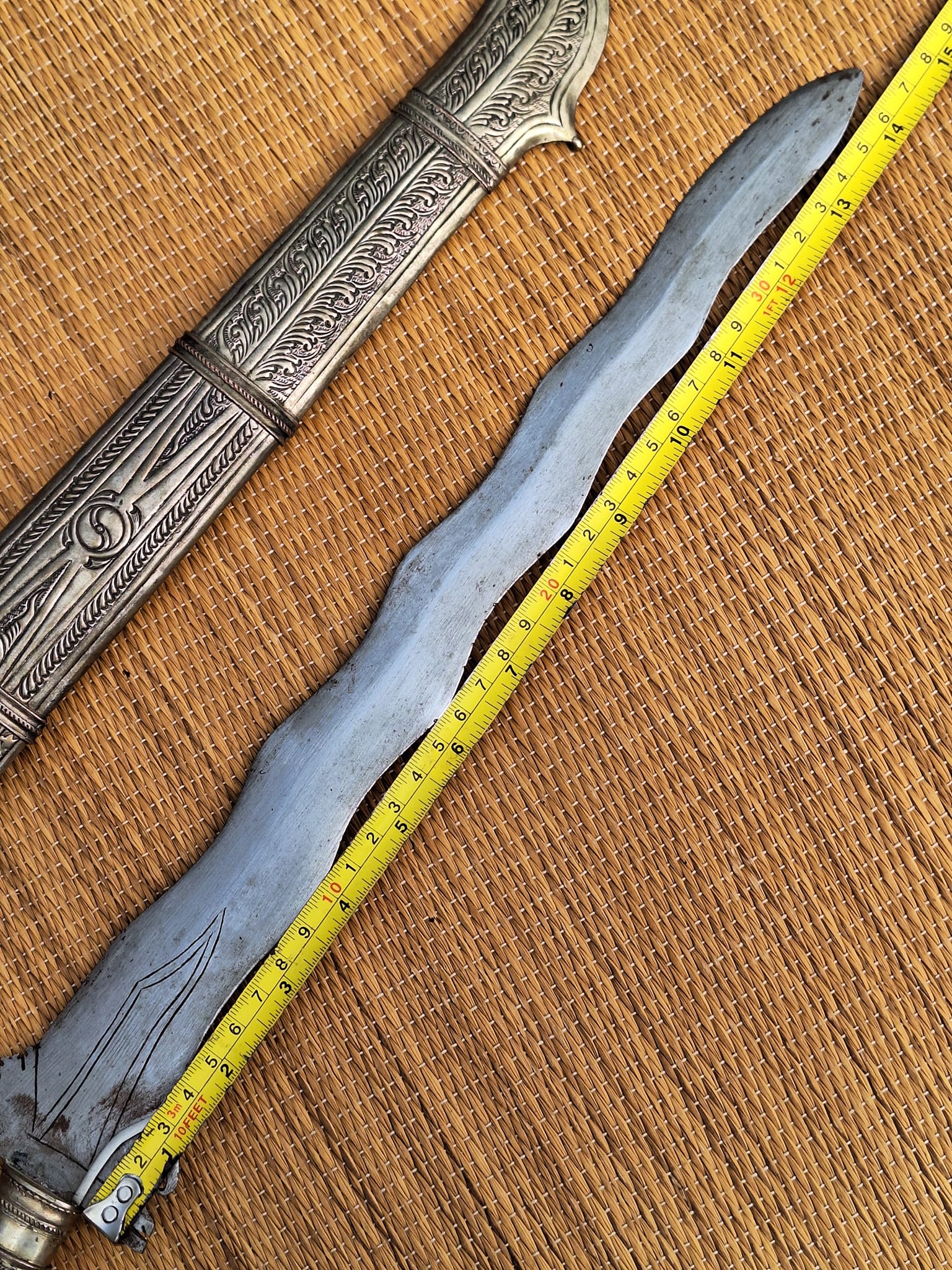 vintage moro philippine kris smaller sized sword